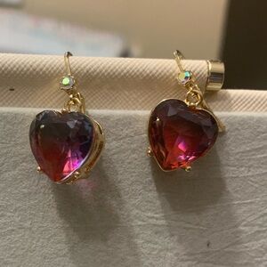 Betsey Johnson heart earrings